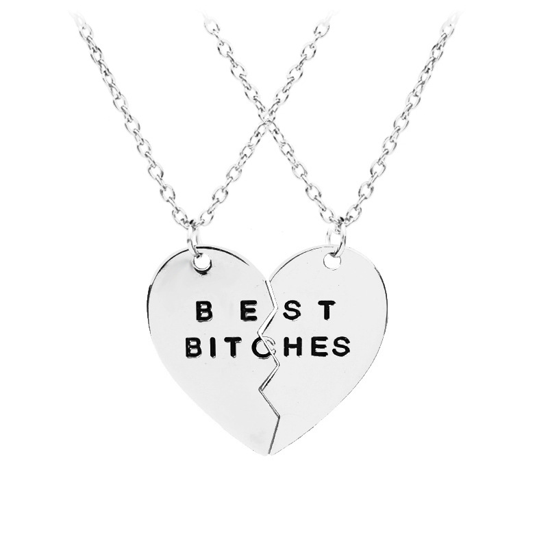 hot-selling fashion best friend three petal stitching girls alloy necklace