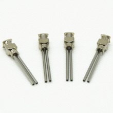 全金屬不銹鋼雙管針頭點膠機針筒針頭可定 做非標長度精密2孔針咀