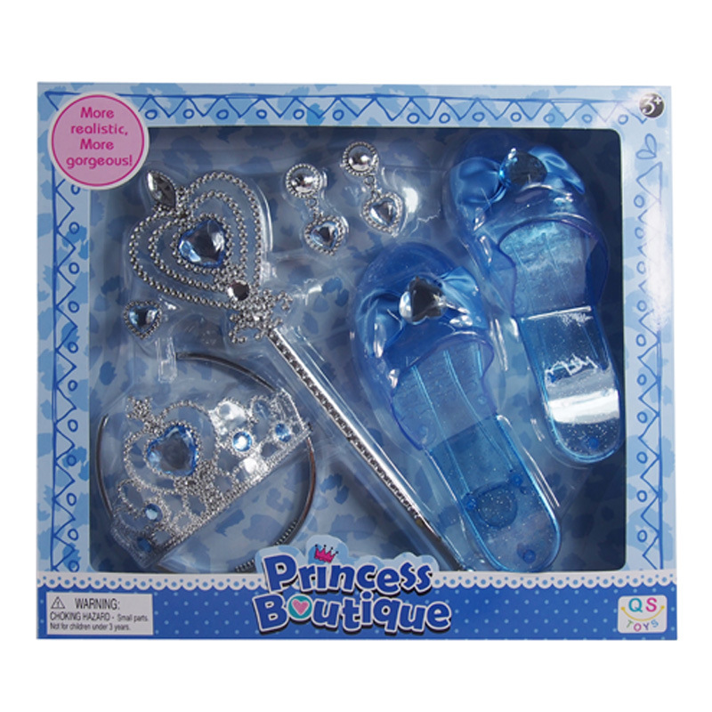 跨境儿童玩具公主鞋3-7岁女童魔法棒首饰套装欧美冰雪奇缘皇冠