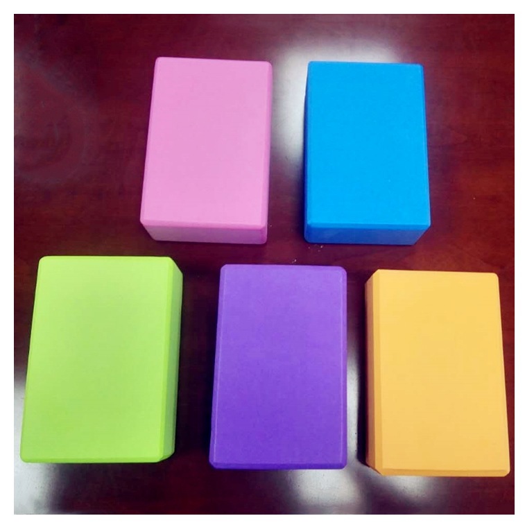 单色纯色瑜伽砖 高密度EVA一体发泡环保瑜珈用品健身舞蹈瑜伽砖