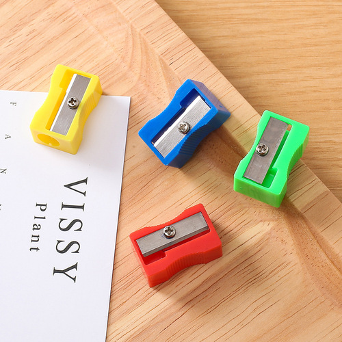 Customizable logo, geometric color, optional color pencil sharpener, pencil sharpener, pencil sharpener, eyebrow pencil sharpener