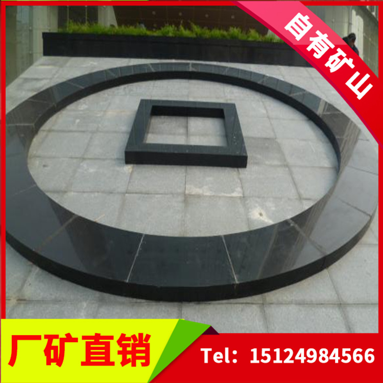 湛江黑蒙古黑厂家矿山荒料毛料毛板毛光面天然黑色石材火山石板材