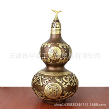 宇卓铜器  纯铜葫芦 黄铜葫芦 蝙蝠葫芦 家居装饰 工艺品 摆件