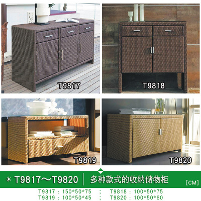 置物架收纳柜储物架储物柜藤艺户外环保PE仿藤藤艺装饰品|ru