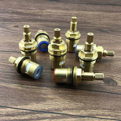 全铜快开阀芯陶瓷芯4分阀芯双牙阀心水龙头配件冷热水阀芯插花7.5|ru