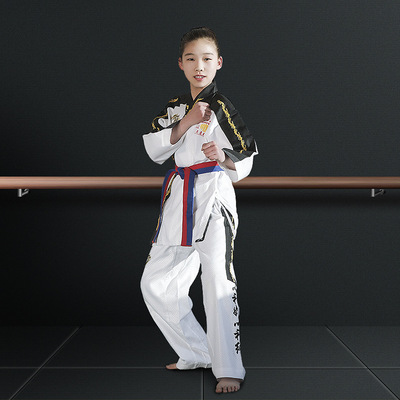 new pattern Embroidered Dragon pattern Uniforms adult children Taekwondo Uniforms Long sleeve Short sleeved Taekwondo Garment factory