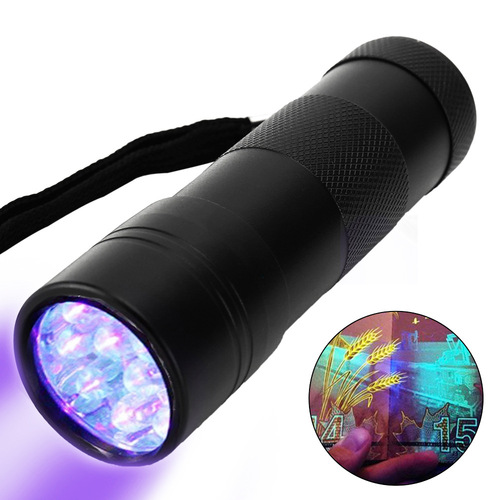 Nail lamp, purple light flashlight, 12-light flashlight, UV ultraviolet money detector lamp, fluorescent agent detection lamp, band 395