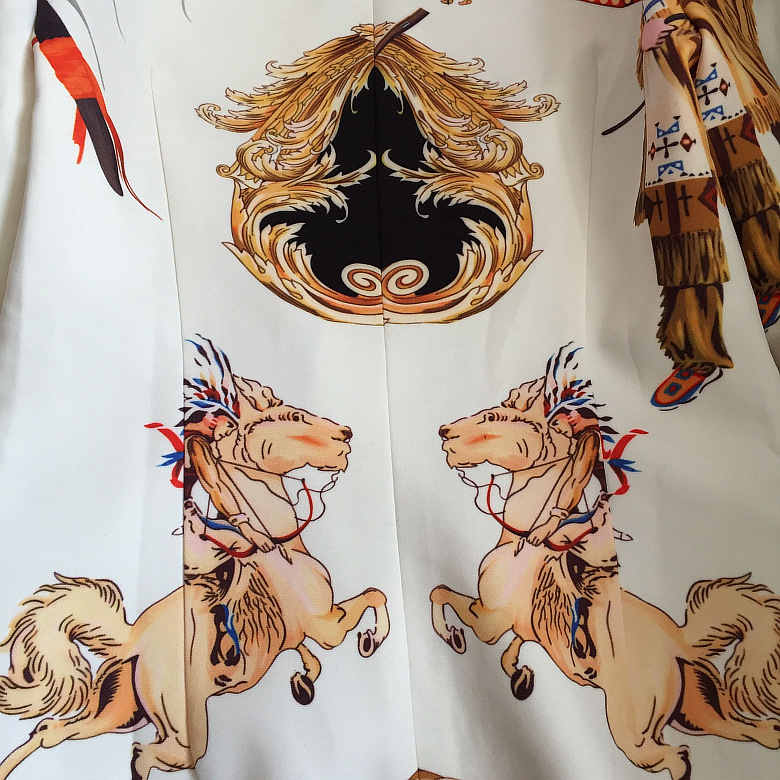 Women's High Quality Designer Vintage Suit Printing Details 1