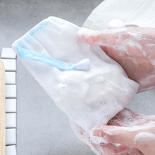 1636洁面洗脸手工皂起泡网 洗面奶打泡网 可挂香皂彩色丝带起泡袋