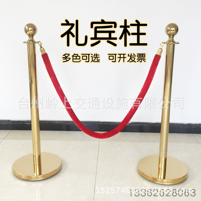 Hotel Mall Oro Negro dorado regalo poste un metro línea aislamiento valla cola valla columna bienvenida columna conserje