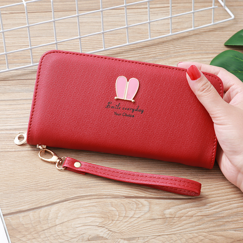 Korean Rabbit Ear Zipper Long Wallet display picture 28