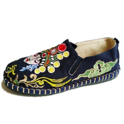 Tai chi kung fu shoes for men and women Chinese hand-made Mu GUI Ying sole shoes breathable linen chinese retro shoes women cloud ethnic embroidery shoes