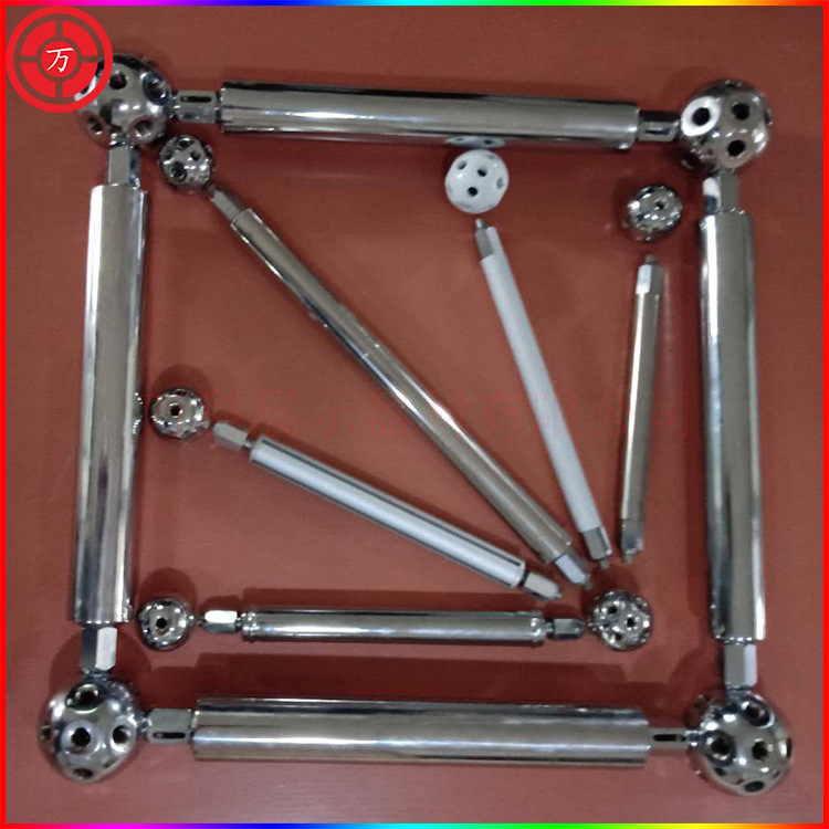 2019供应展位广告架不锈钢球节26孔铁质球/kt板海报架