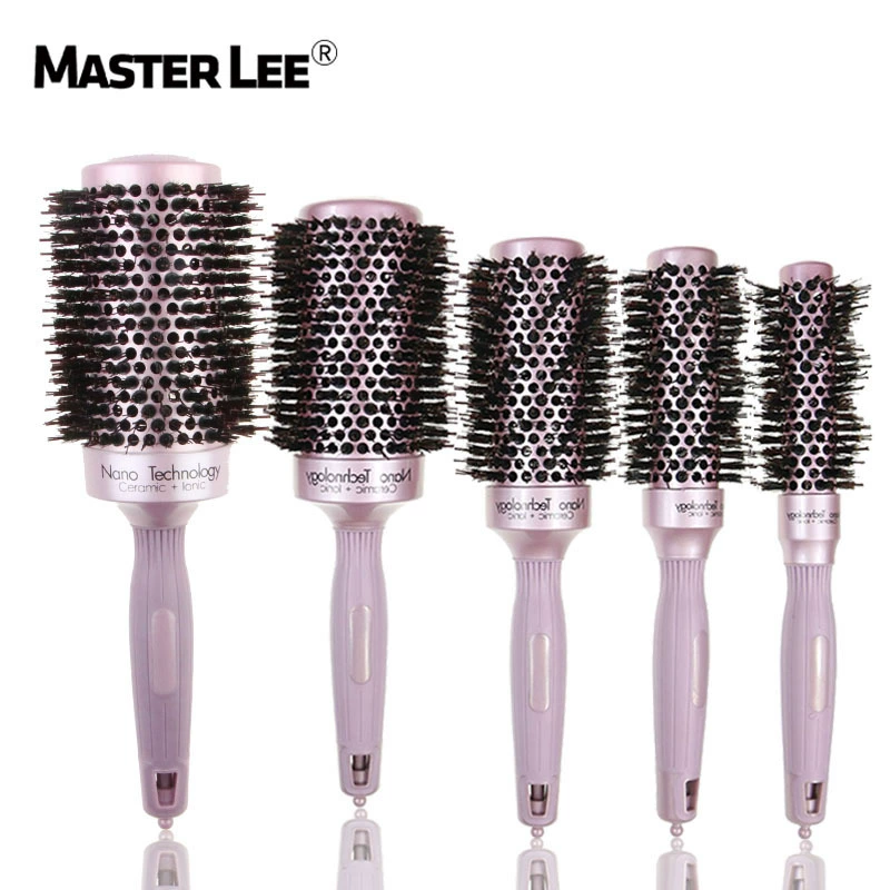 Мастели Ceramic расческа с щетиной спиральная алюминиевая трубка роллер расческа ABS для укладки волос выпрямляющая щетка, оптовая