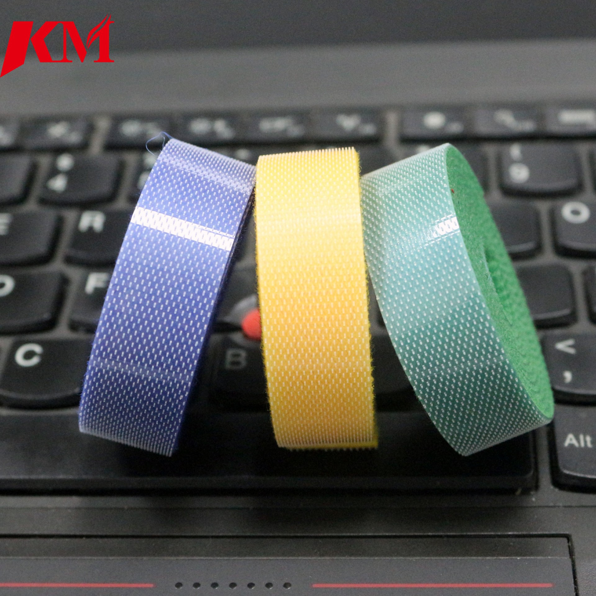 厂家直销彩色尼龙背对背魔术贴理线带定服装辅料|ms