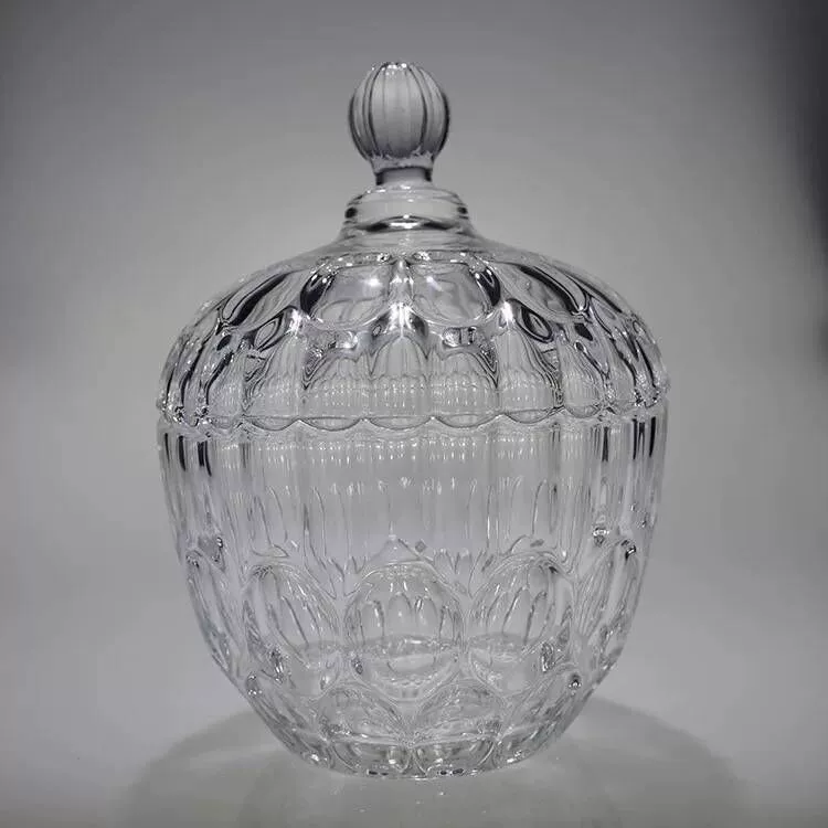 Factory supply bead -dot candy can glass candy cup exquisite high -end heavy rain point candy cup