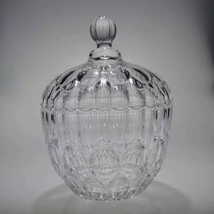Factory supply bead -dot candy can glass candy cup exquisite high -end heavy rain point candy cup
