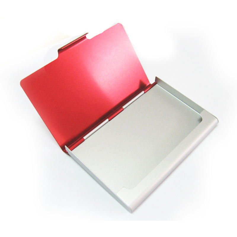 供应彩色铝制名片盒名片夹#N014-AR铝质名片盒不锈钢名片盒