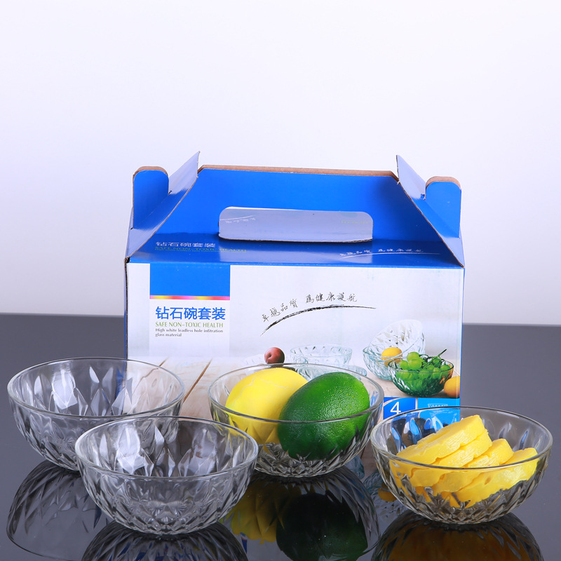 Diamonds suit Four piece suit The opening gift Glass Salad fruit Mixing bowl suit advertisement Promotional gifts