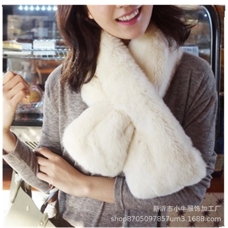 Fur imitation Mao collar Hair Plush scarf Korean Edition overlapping Rabbit Collar Socket False collar