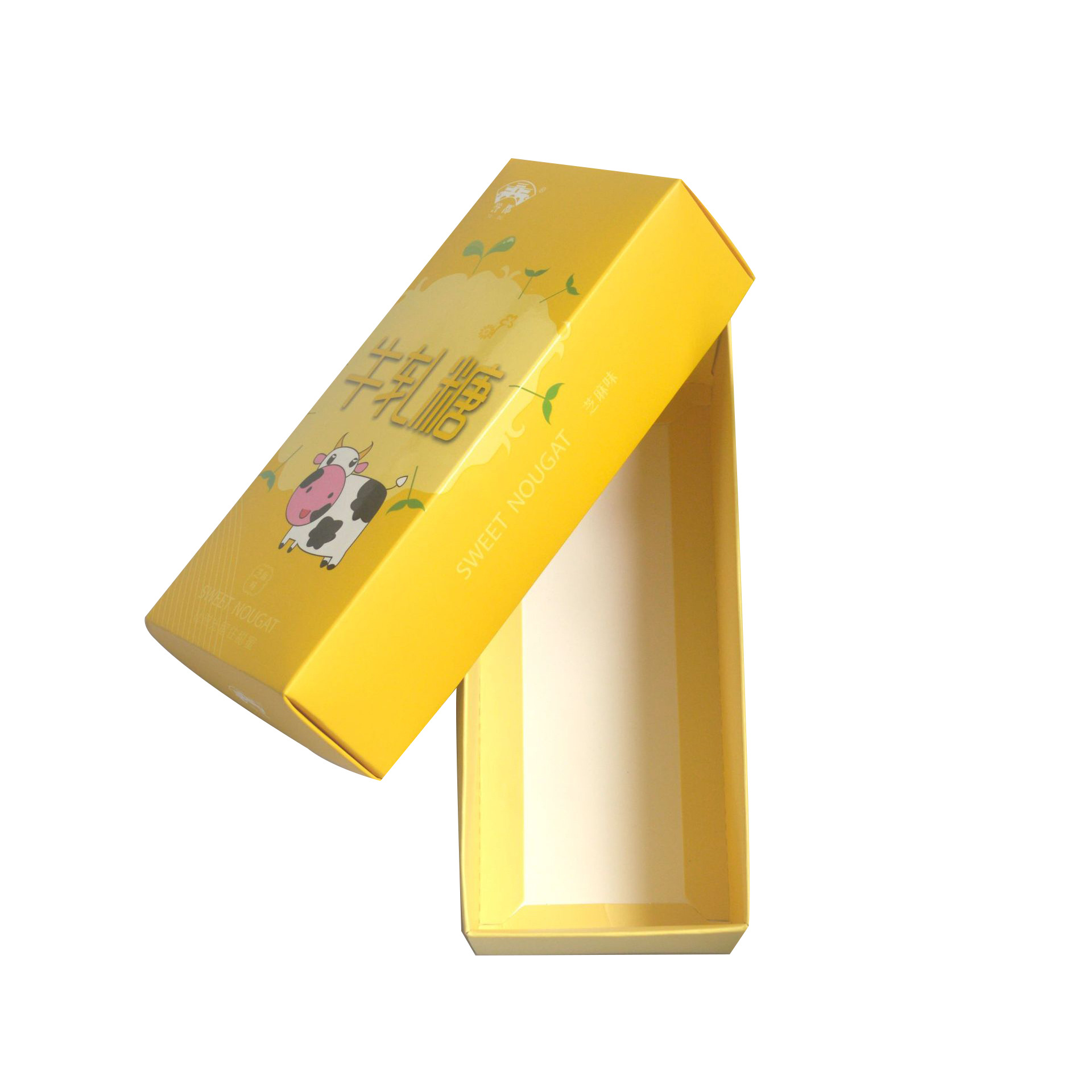 厂家定做长方形天地盖彩色包装盒牛轧糖食品包装彩盒LOGO印刷