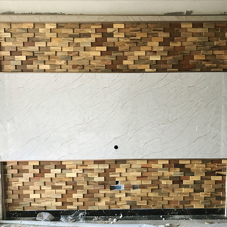 菠萝格实木木砖 室内建材背景墙 纹理细致|ru