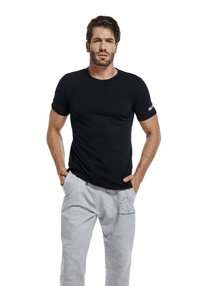 新款肌肉兄弟健身运动上衣全棉短袖t恤男式纯色休闲运动|ms