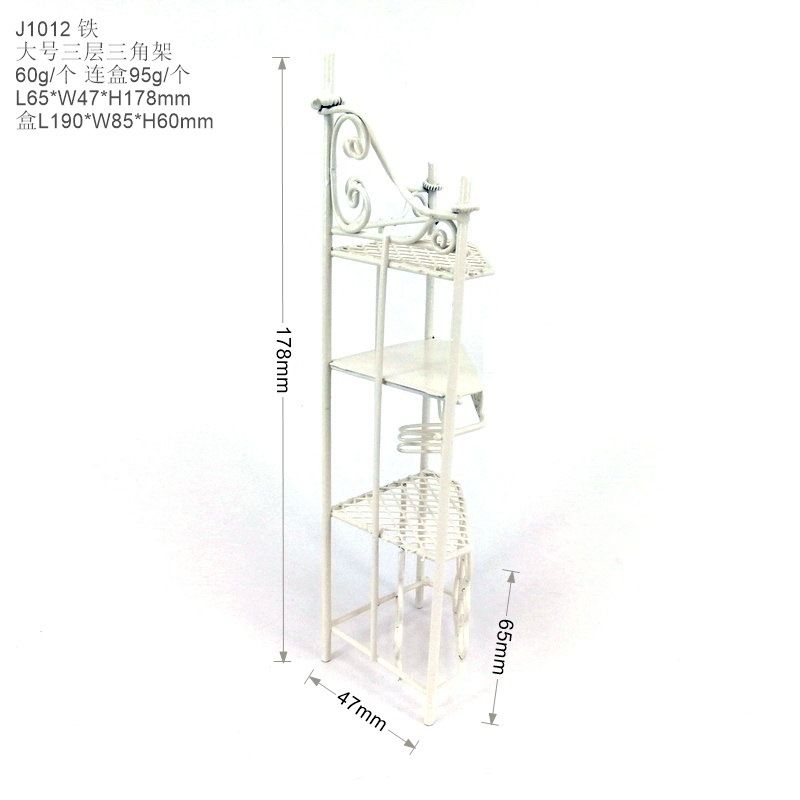 【大号三层三角架】dollhouse娃娃屋酒架花架模型 袖珍厨房配件