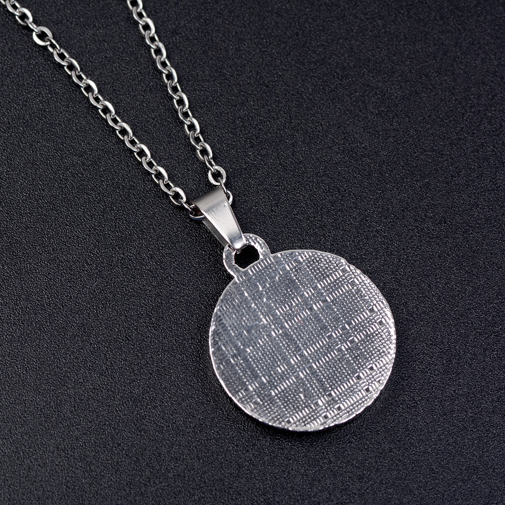 Zinc Alloy Pendant Material Wholesale Jewelry Ethnic Style Geometric 201 Stainless Steel Zinc Alloy White-Plated K Epoxy Necklace