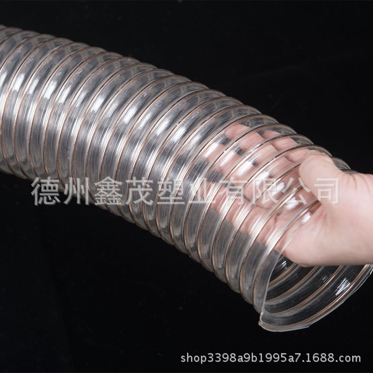 优质正品  钢丝软管pu透明  120mm排尘通风 透明木工机械专用软管