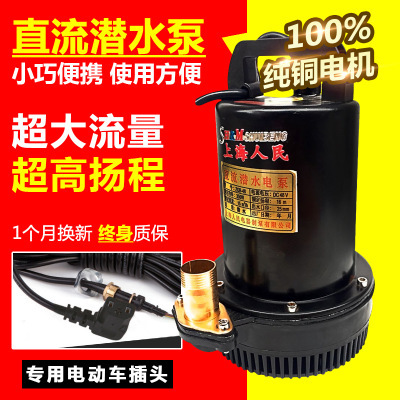 厂家批发直流潜水泵家用微型电瓶车电动车船用不锈钢太阳能抽水泵