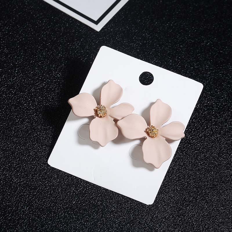 1 Pair Modern Style Flower Plating Alloy Ear Studs display picture 2