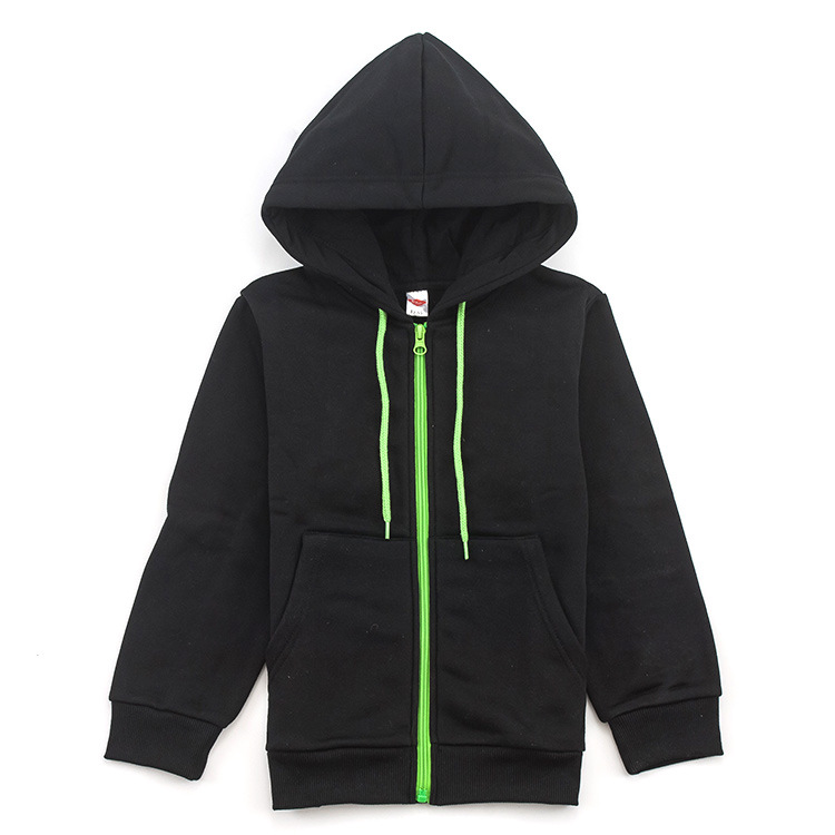 2018秋冬新款衛衣拉鏈衫運動純棉連帽衛衣定制休閑外套童加絨衛衣