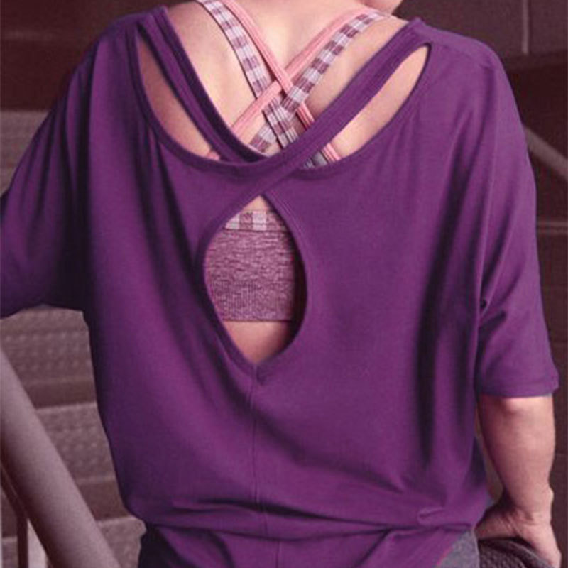 Womens Sexy Hollow Back Round Neck Short Sleeve T Shirt Spring Summer Collection Casual Wear Wholesale Available