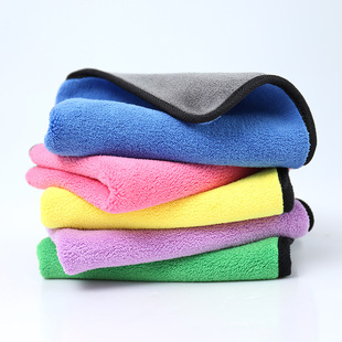 High Density Coral Fleece Wipe Household Kitchen Cleaning Dish Cloth Super Absorbent Hair-free Thickened Double-sided Car Wipe