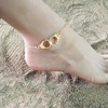 Accessory, fashionable handcuffs, beach ankle bracelet, European style