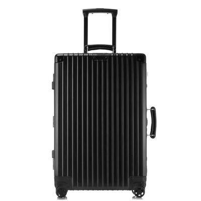 新款複古鋁框拉杆箱真皮手把旅行箱24/26寸男女行李箱包潮JF1608