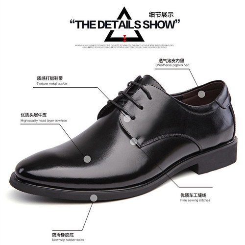 One pair of 2024 men's spring pointed lace-up leather shoes for men, business English style, youth men's leather shoes, drop shipping