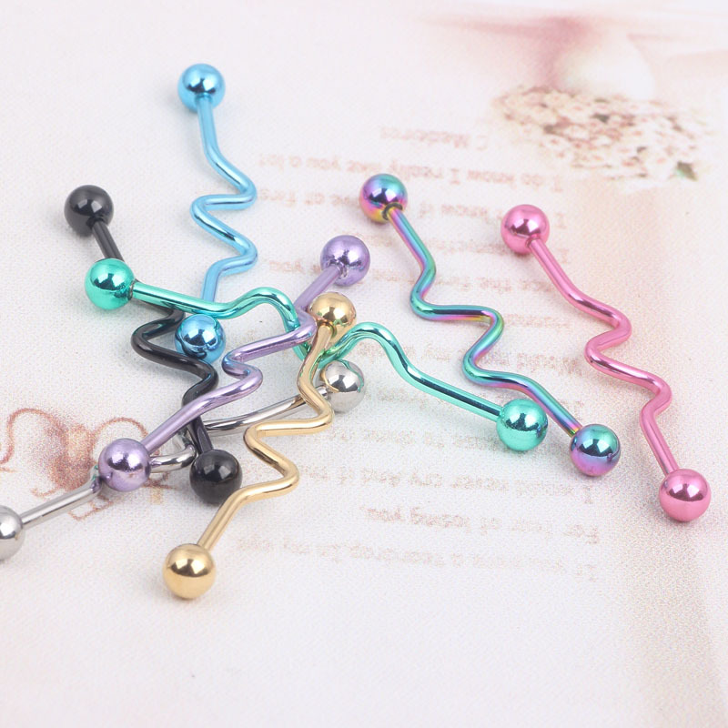 Labret piercing jewelry detail image