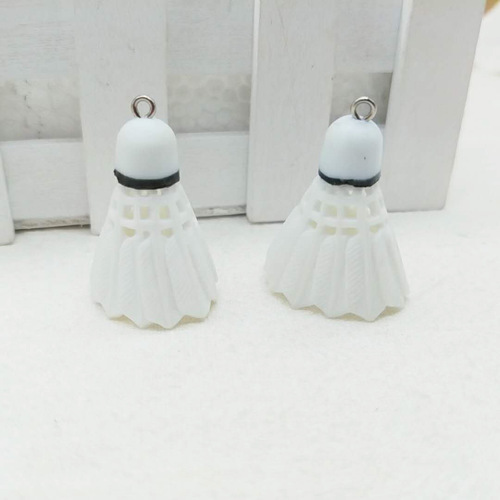 Simulated mini badminton keychain accessories diy jewelry accessories earrings earrings accessories wholesale