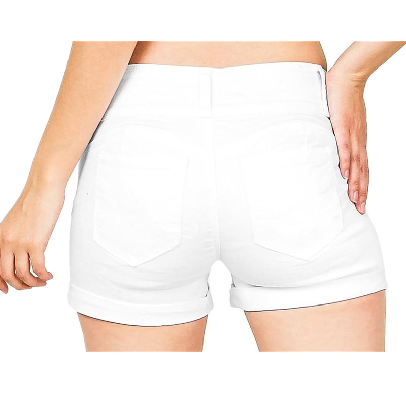 Femmes Du Quotidien Vêtement De Rue Couleur Unie Shorts Jeans Pantalon Droit display picture 10