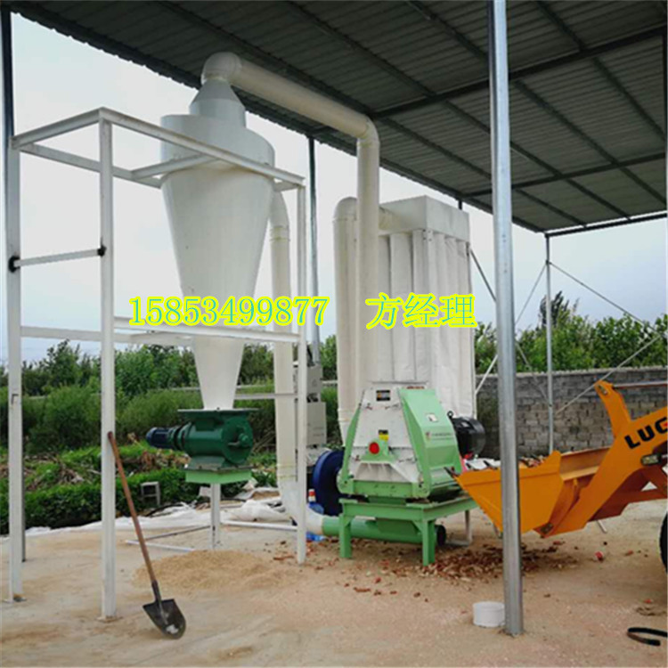 新款水滴型玉米芯粉碎机机组，成套锤片式玉米芯颗粒粉碎机机组