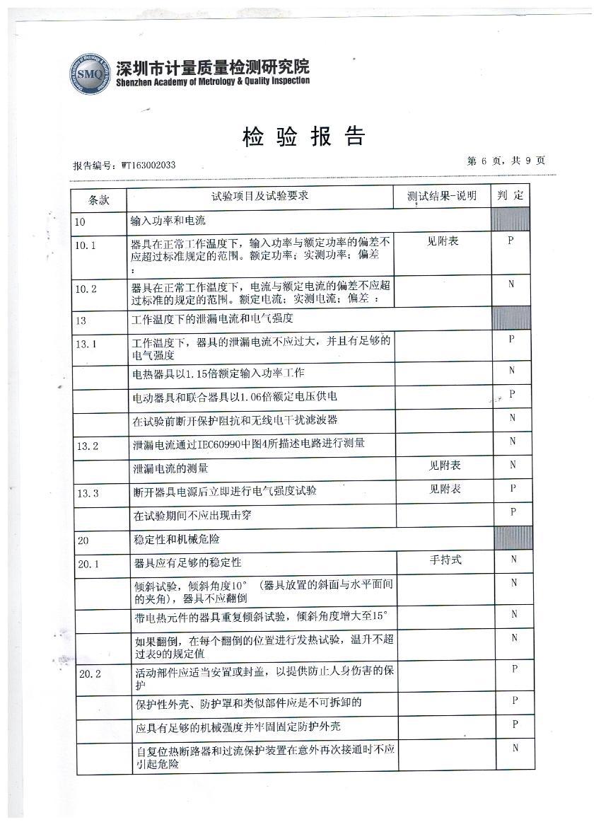 护眼仪检测报告 005