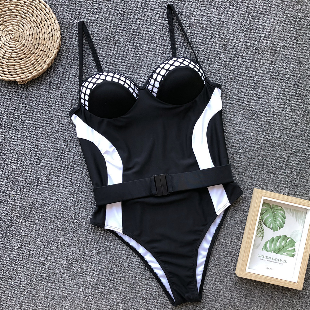 new one-piece swimsuit ladies underwire one-piece swimwear hot selling  NSDA132