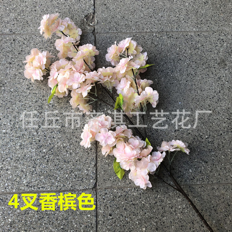 仿真桃花枝家居装饰花塑料假花粉色仿真梅花樱花园林大树绿化工程详情44