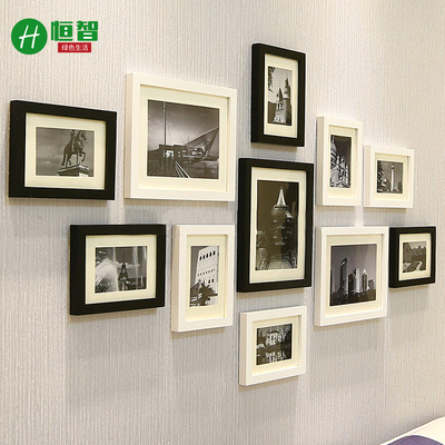 實木相框挂牆5寸組合臥室客廳8寸6寸挂牆畫框木質擺台相框定制