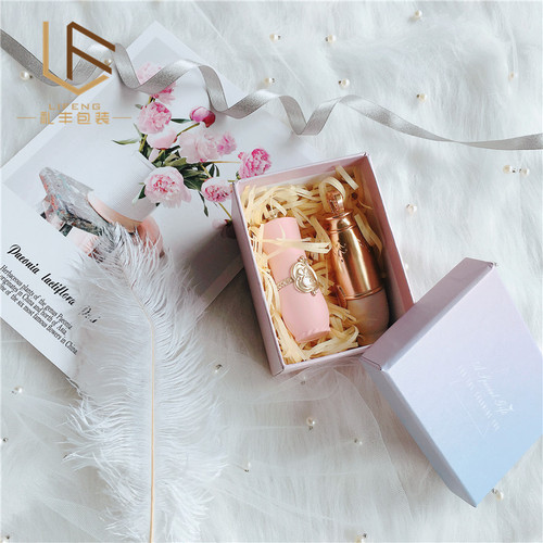 Lifeng Packaging Direct Sale Iridescent Gradient Pink Jewelry Box Ring Bracelet Accessory Packaging Box Paper Box