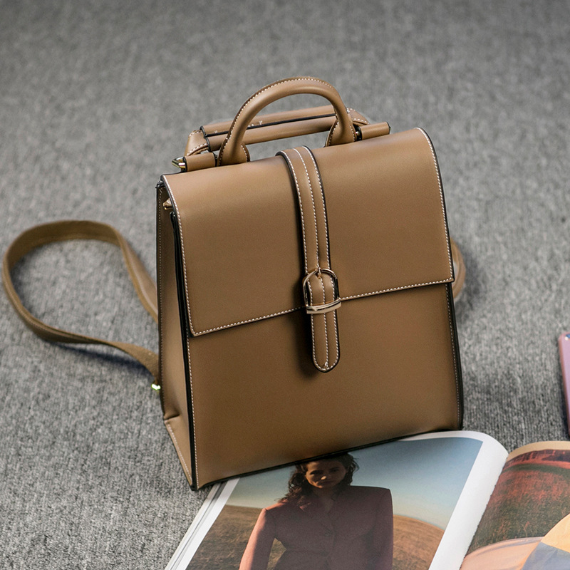 2020 new pattern genuine leather Female bag Soft surface College wind lady Backpack knapsack Guangzhou Manufactor Trend Female bag wholesale