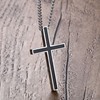 Fashionable black necklace, universal pendant stainless steel, Korean style, simple and elegant design, wholesale