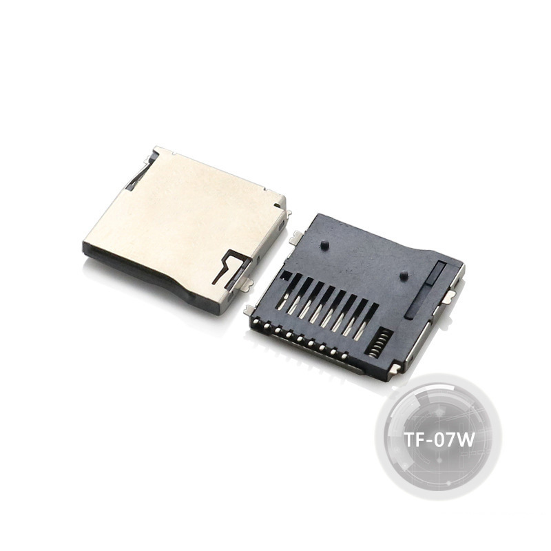 厂家 TF卡座自弹式 外焊式9针 Micro usb  SD sim连接器 tf卡座